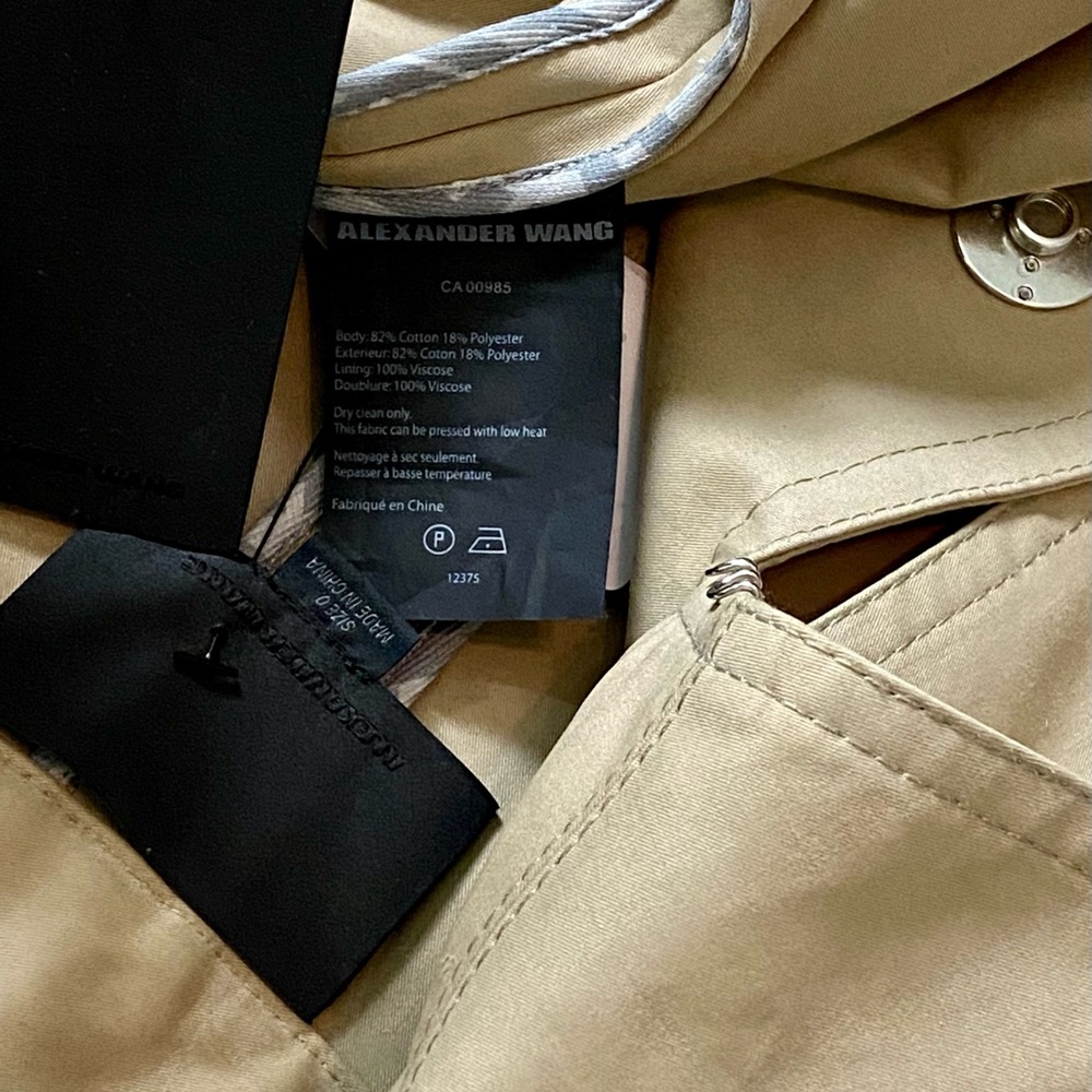 Alexander Wang Beige and Gray Trench Coat - Picture 16 of 16